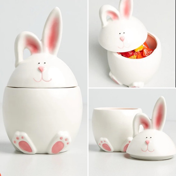 Bunny Candy Jar and Bunny Bum Candy Dish Set - Picture 2 of 3